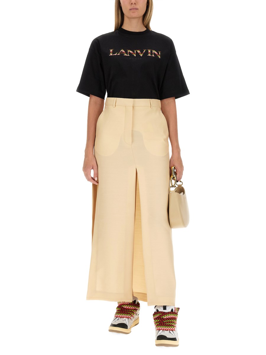 LANVIN T-SHIRT IN JERSEY DI COTONE CON LOGO