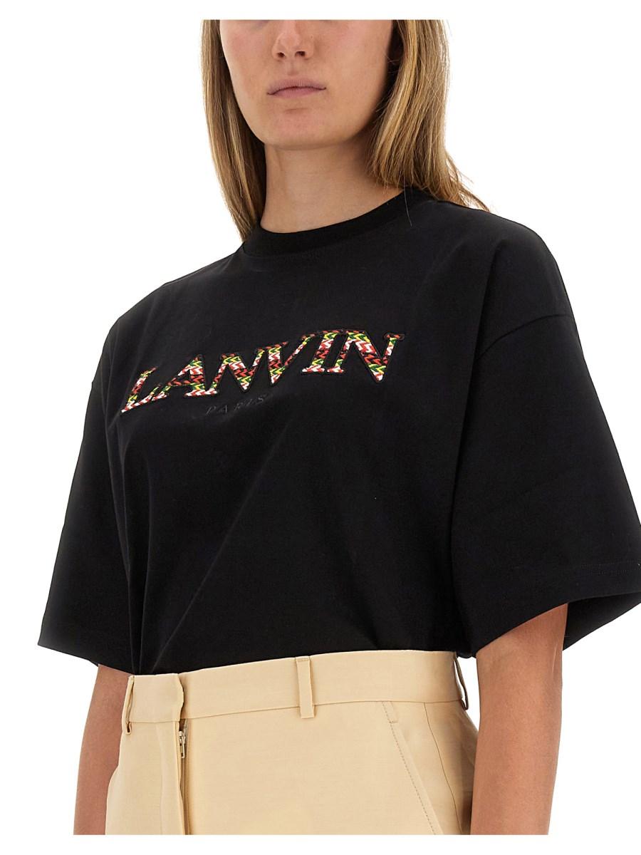 LANVIN T-SHIRT IN JERSEY DI COTONE CON LOGO