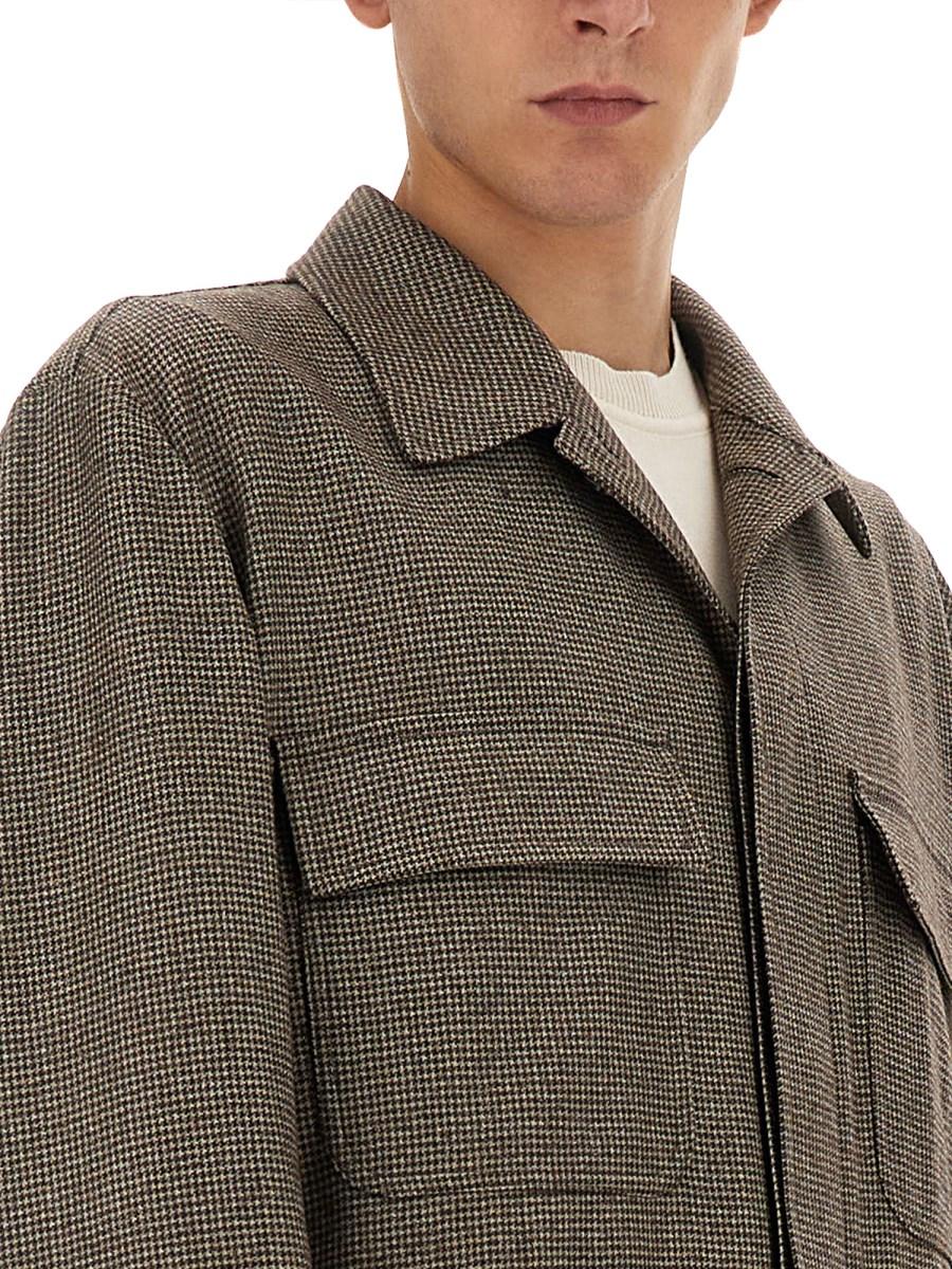 LARDINI GIACCA CAMICIA IN LANA E CASHMERE