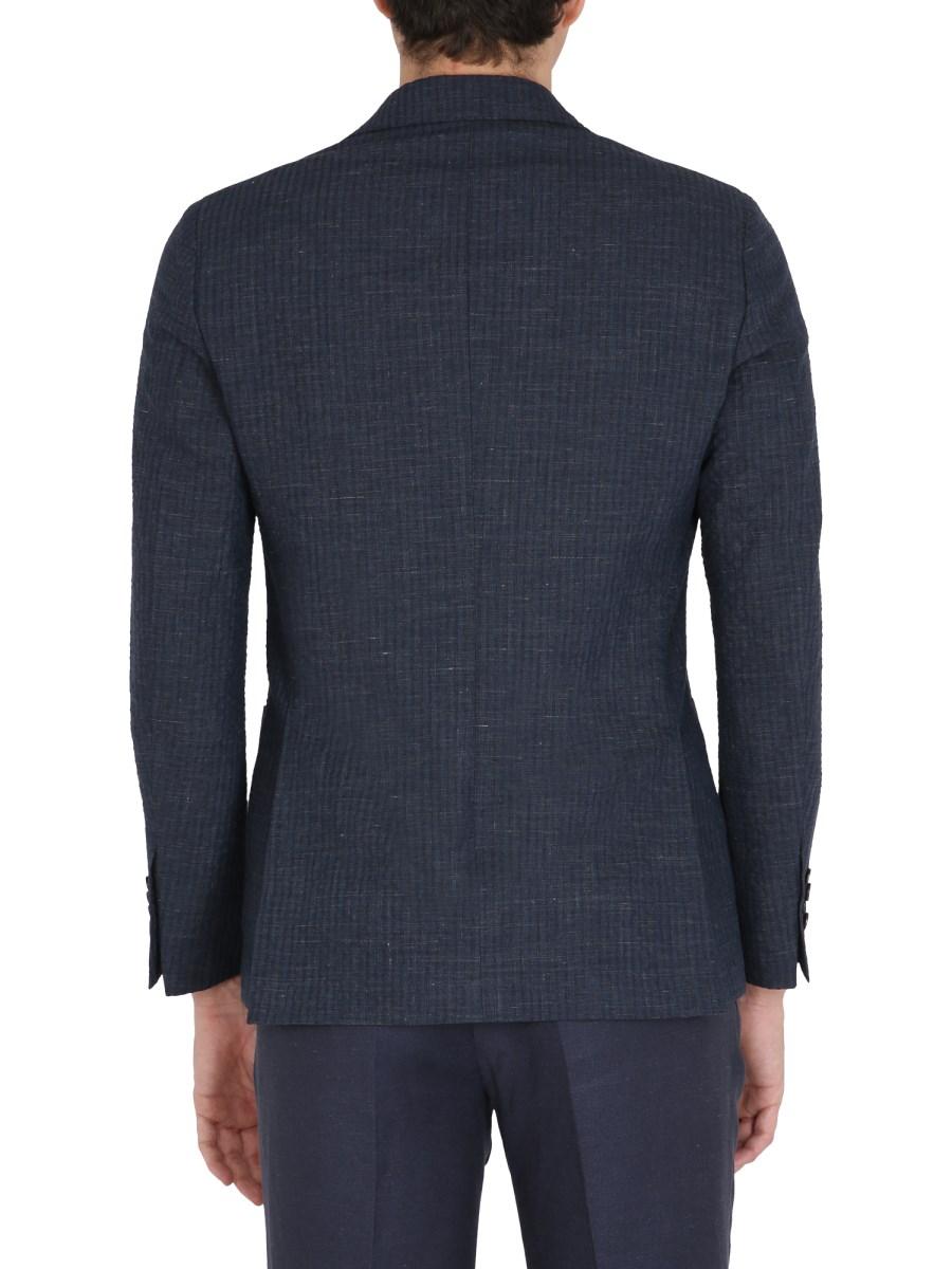 LARDINI GIACCA MONOPETTO IN MISTO LINO