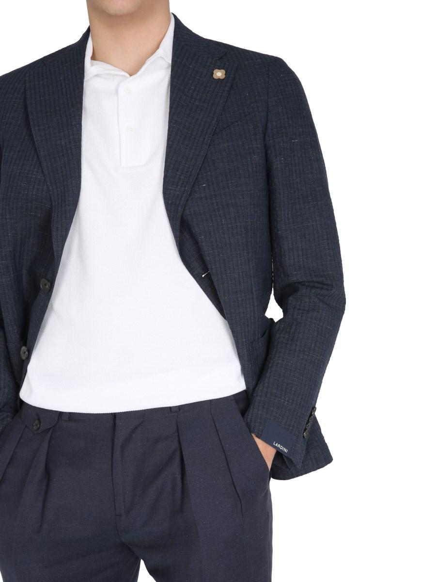 LARDINI GIACCA MONOPETTO IN MISTO LINO