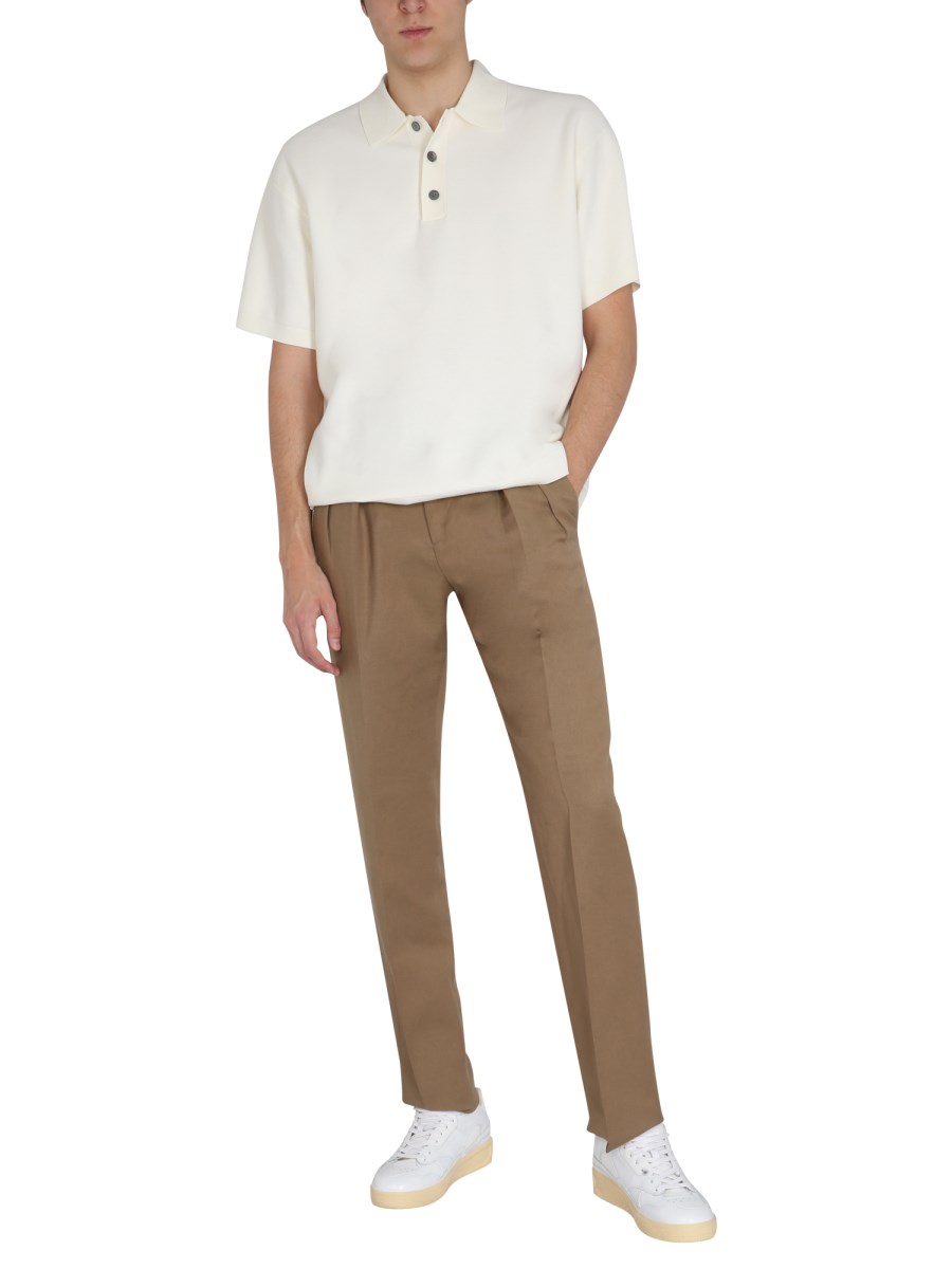 LARDINI PANTALONE REGULAR FIT IN MISTO VISCOSA