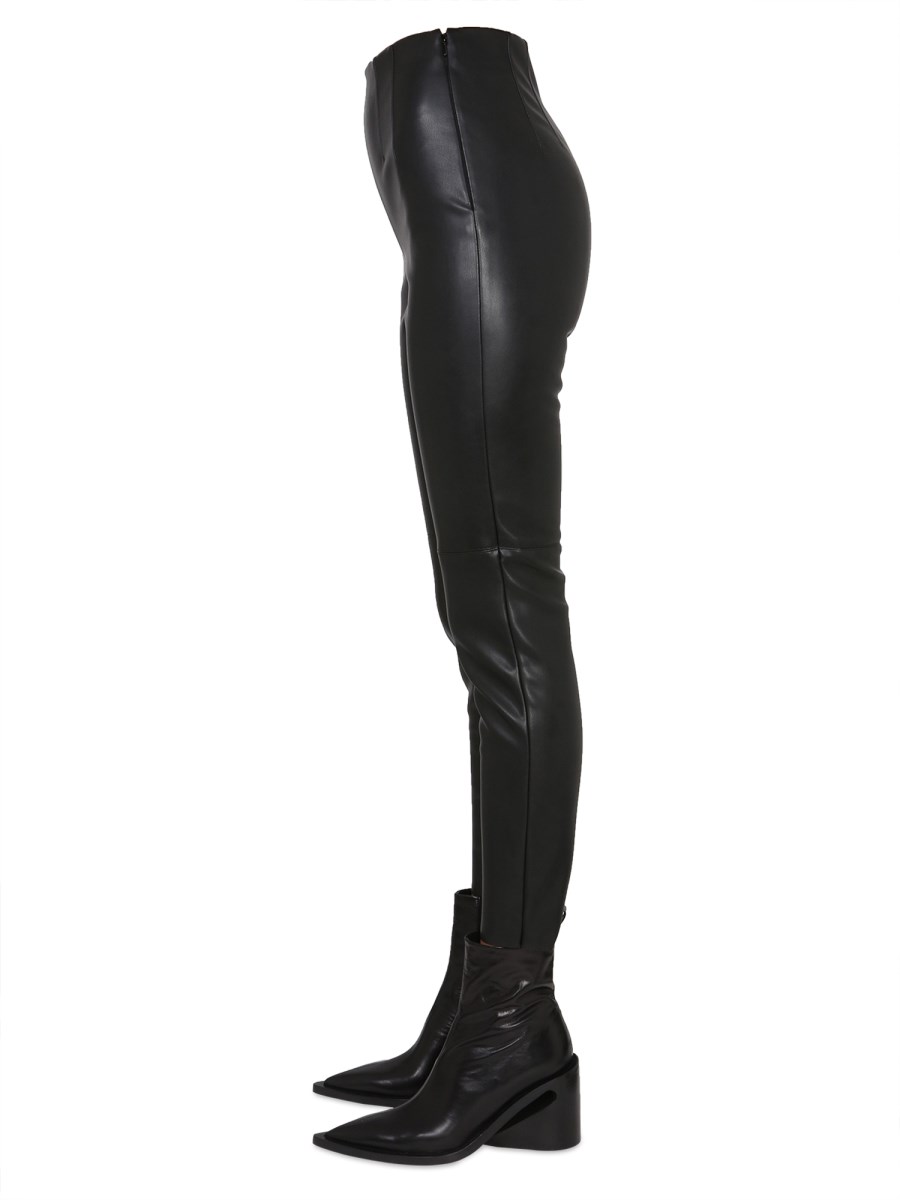 PHILOSOPHY DI LORENZO SERAFINI LEGGINGS IN ECOPELLE CON CUCITURE
