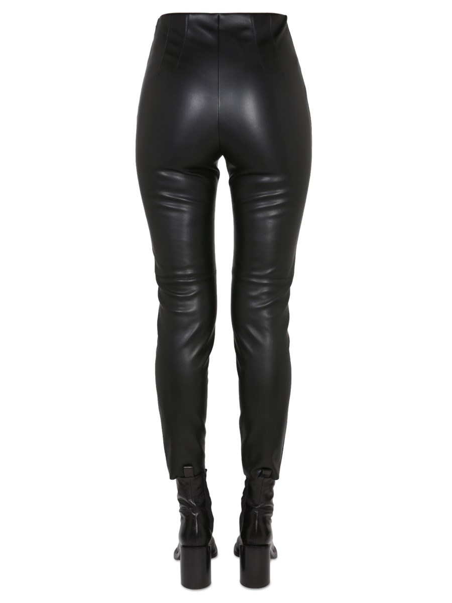 PHILOSOPHY DI LORENZO SERAFINI LEGGINGS IN ECOPELLE CON CUCITURE
