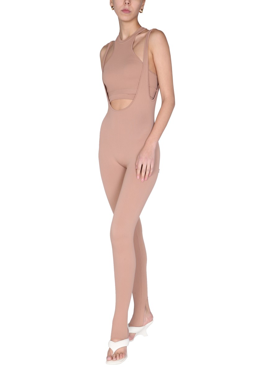 ANDREADAMO LEGGINGS IN JERSEY A COSTINE CON BRETELLE