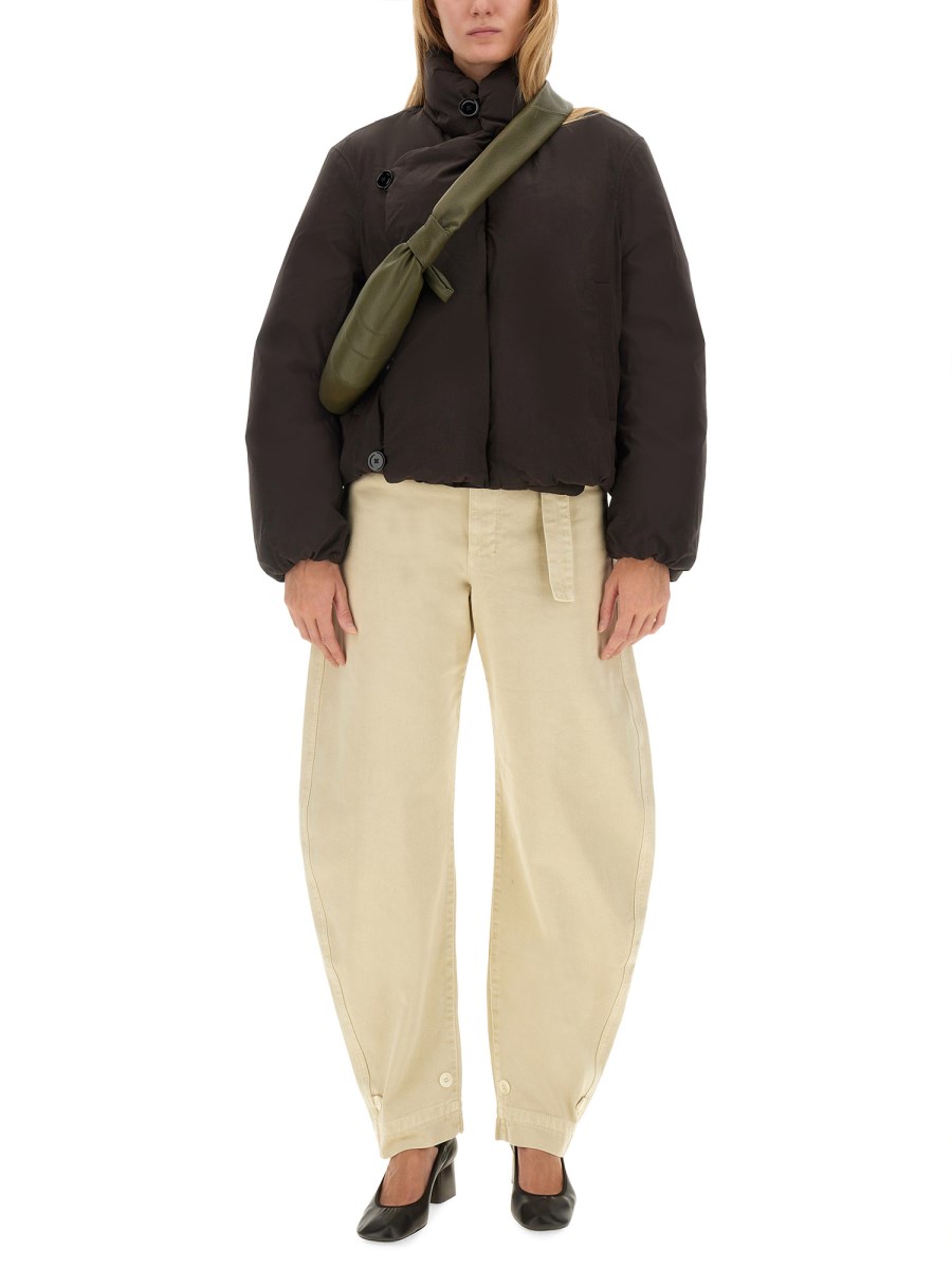LEMAIRE PANTALONE TAPERED IN COTONE