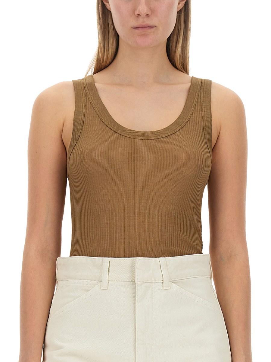 LEMAIRE TOP SEAMLESS IN SETA