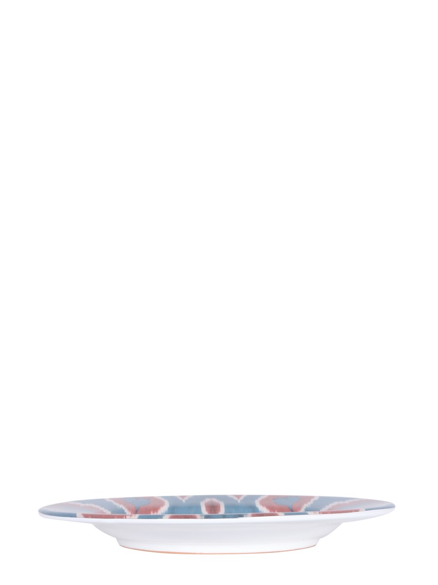 LES-OTTOMANS PIATTO IN CERAMICA CON STAMPA IKAT