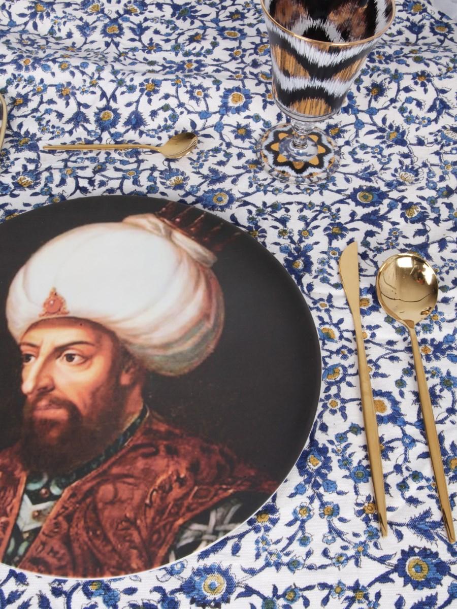 LES-OTTOMANS PIATTO IN CERAMICA CON STAMPA SULTAN