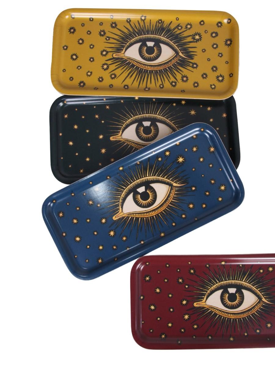 LES-OTTOMANS VASSOIO IN LEGNO CON STAMPA EYES