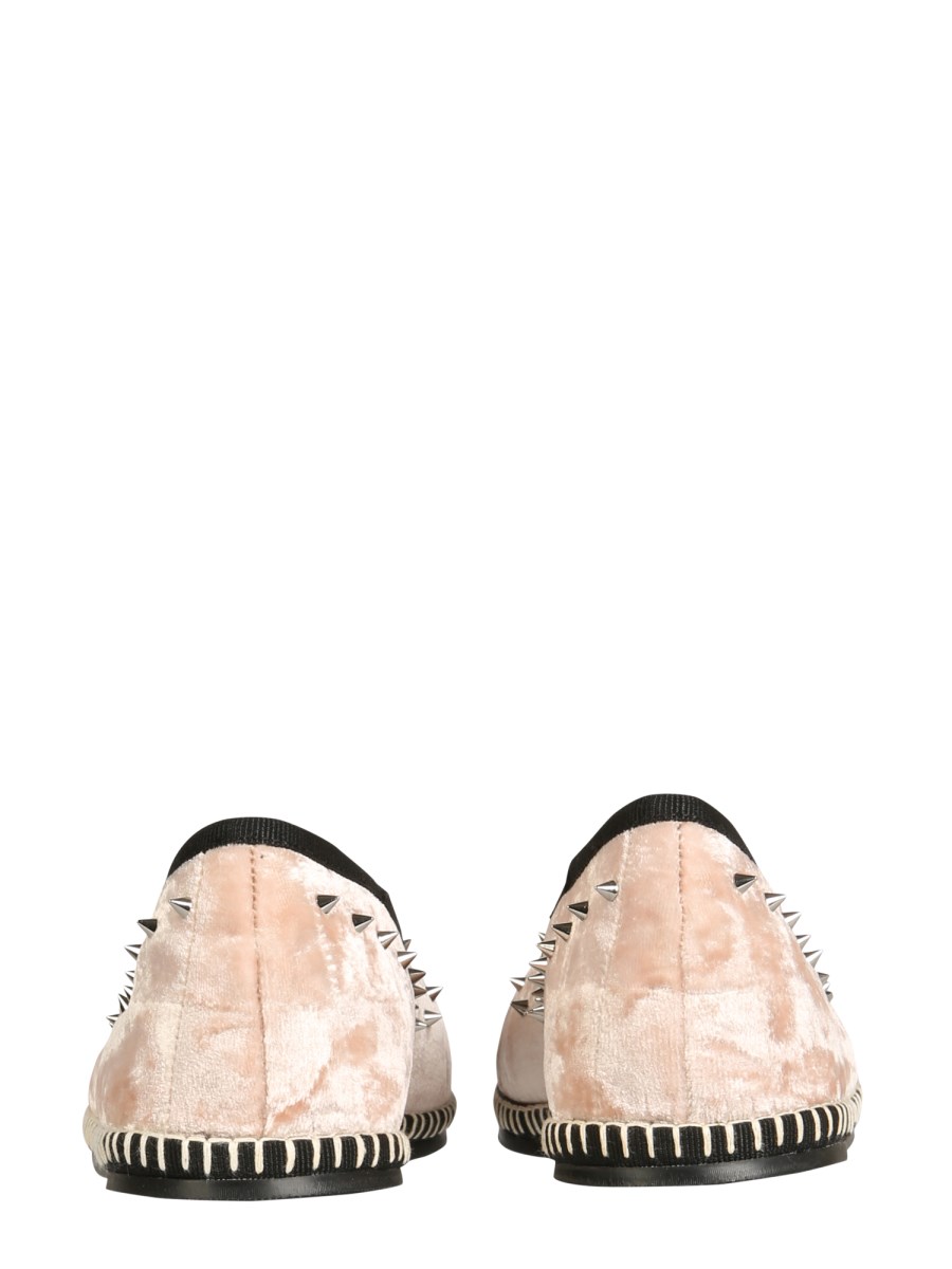 GIUSEPPE ZANOTTI LOAFER OTIUM IN VELLUTO CON BORCHIE