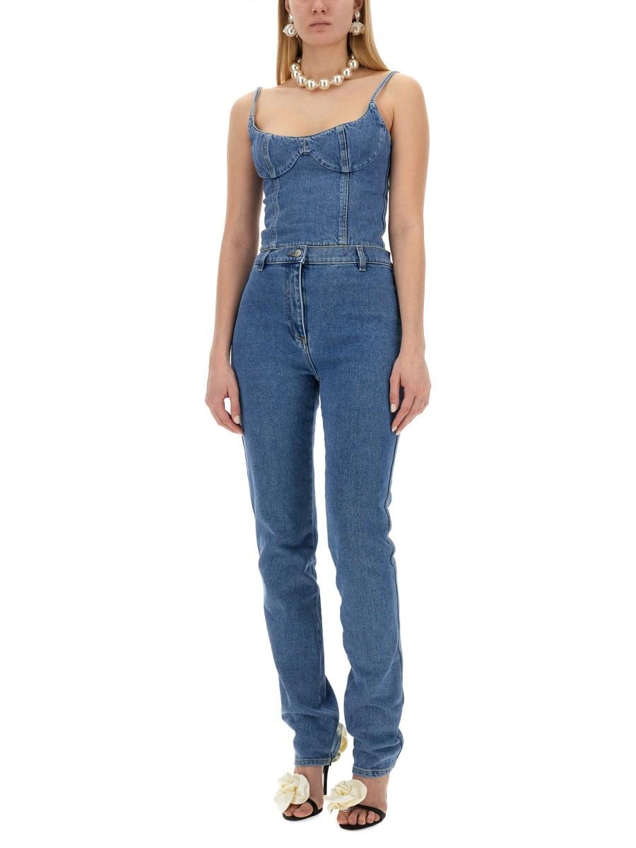 MAGDA BUTRYM JEANS SLIM FIT IN DENIM DI COTONE