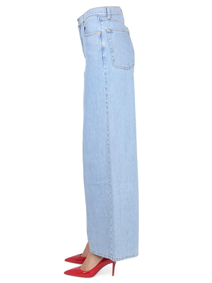 MAGDA BUTRYM JEANS WIDE LEG IN DENIM DI COTONE
