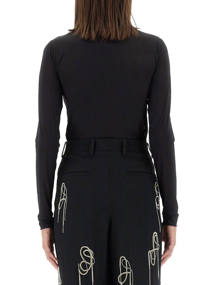 DRIES VAN NOTEN MAGLIA A COLLO ALTO IN TESSUTO ELASTICIZZATO
