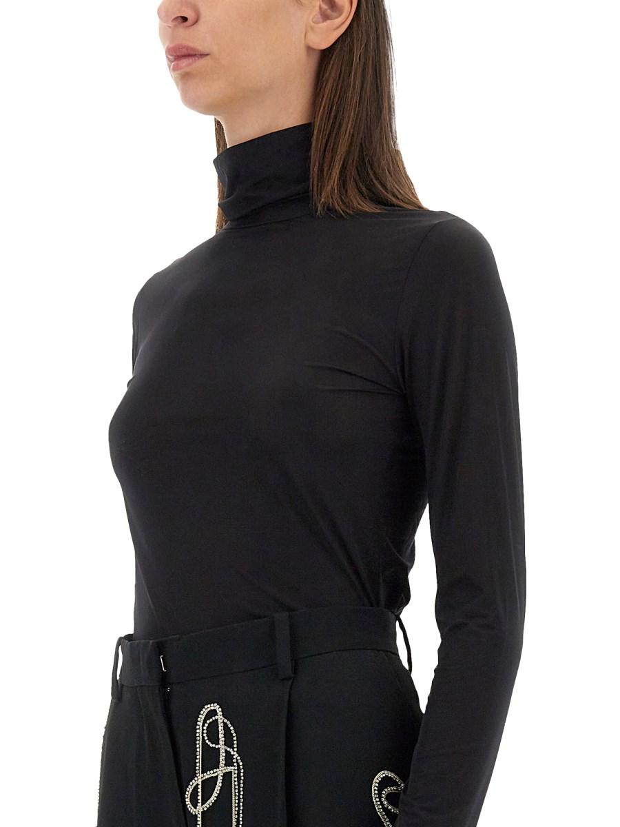 DRIES VAN NOTEN MAGLIA A COLLO ALTO IN TESSUTO ELASTICIZZATO