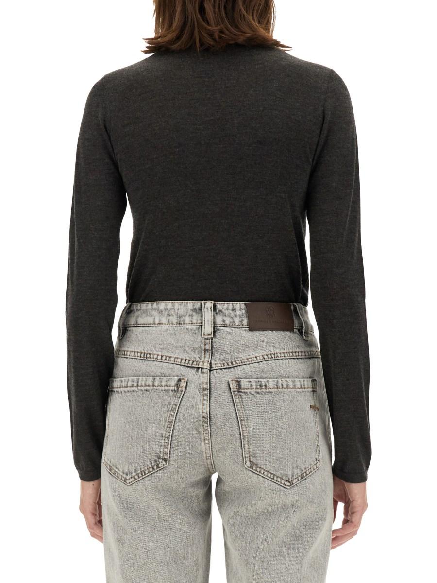 BRUNELLO CUCINELLI MAGLIA CON COLLO ALTO IN CASHMERE