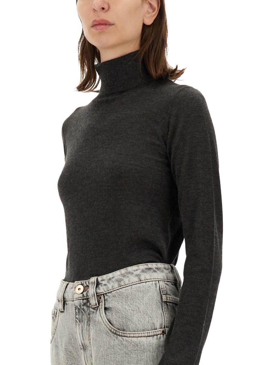 BRUNELLO CUCINELLI MAGLIA CON COLLO ALTO IN CASHMERE