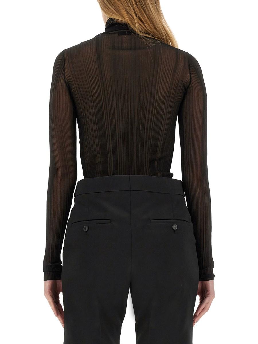GIVENCHY MAGLIA CON COLLO ALTO IN MAGLIA SEMITRASPARENTE
