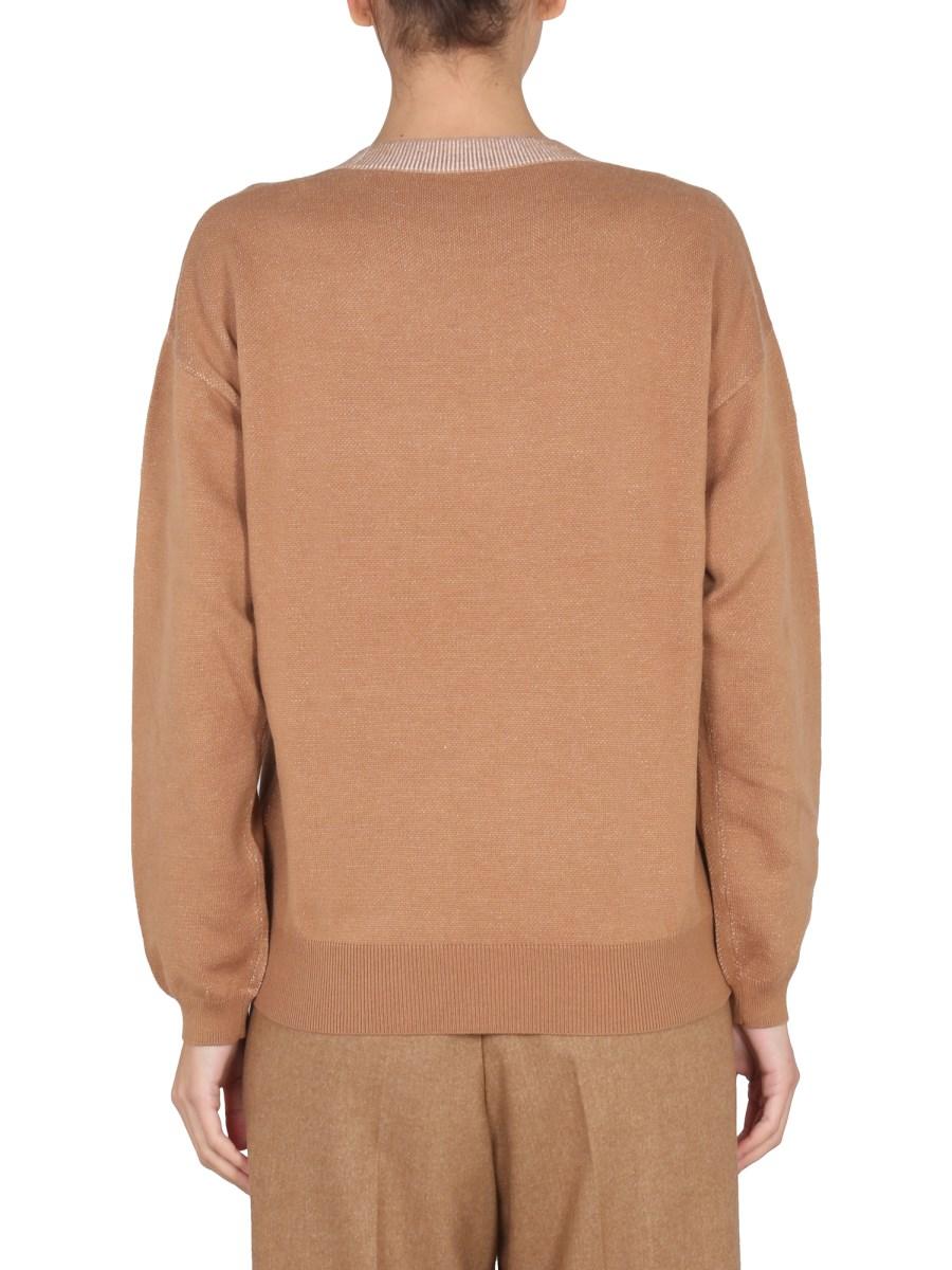 BALLANTYNE MAGLIA CON LOGO RICAMATO IN MISTO CASHEMRE
