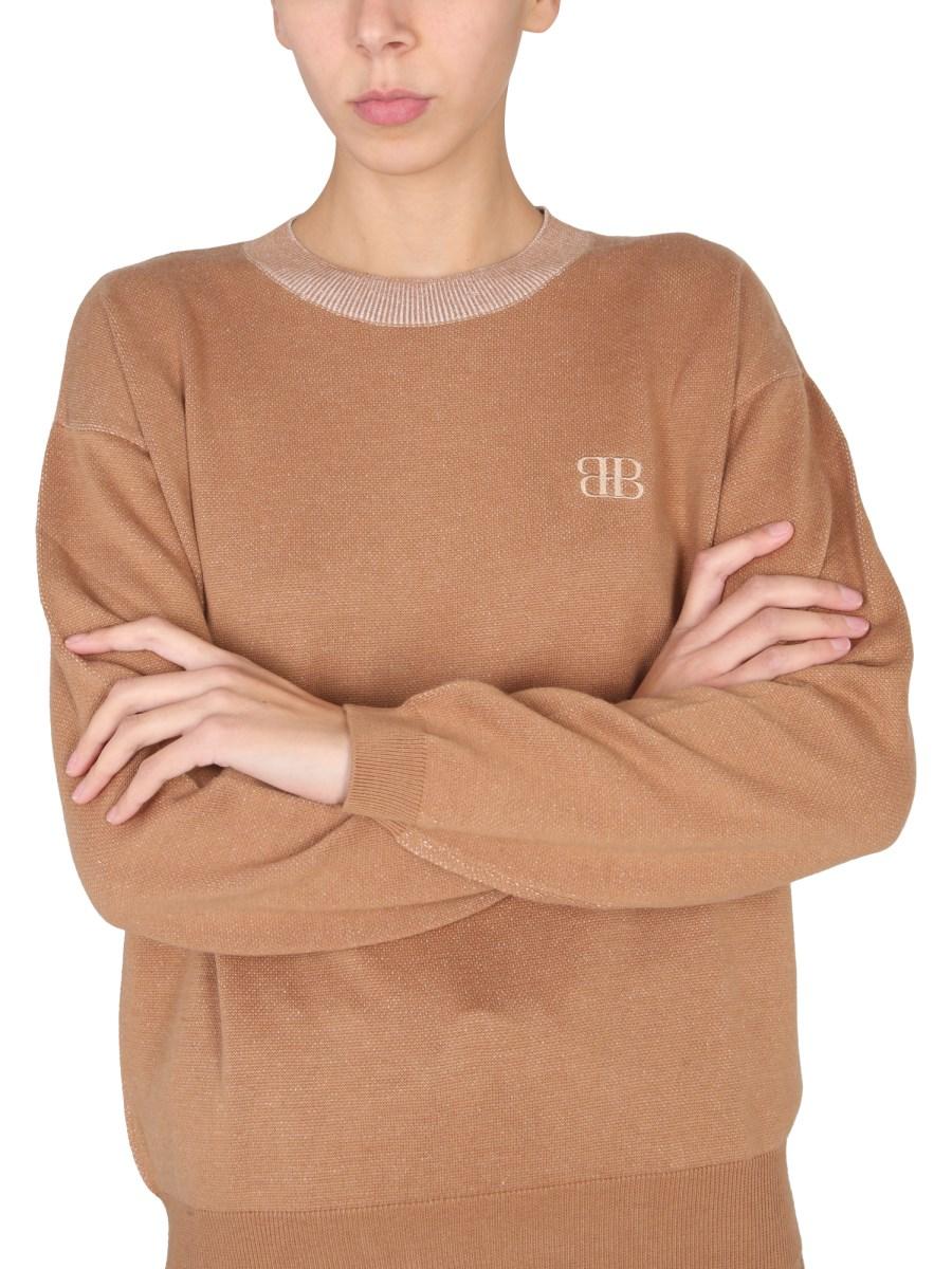 BALLANTYNE MAGLIA CON LOGO RICAMATO IN MISTO CASHEMRE