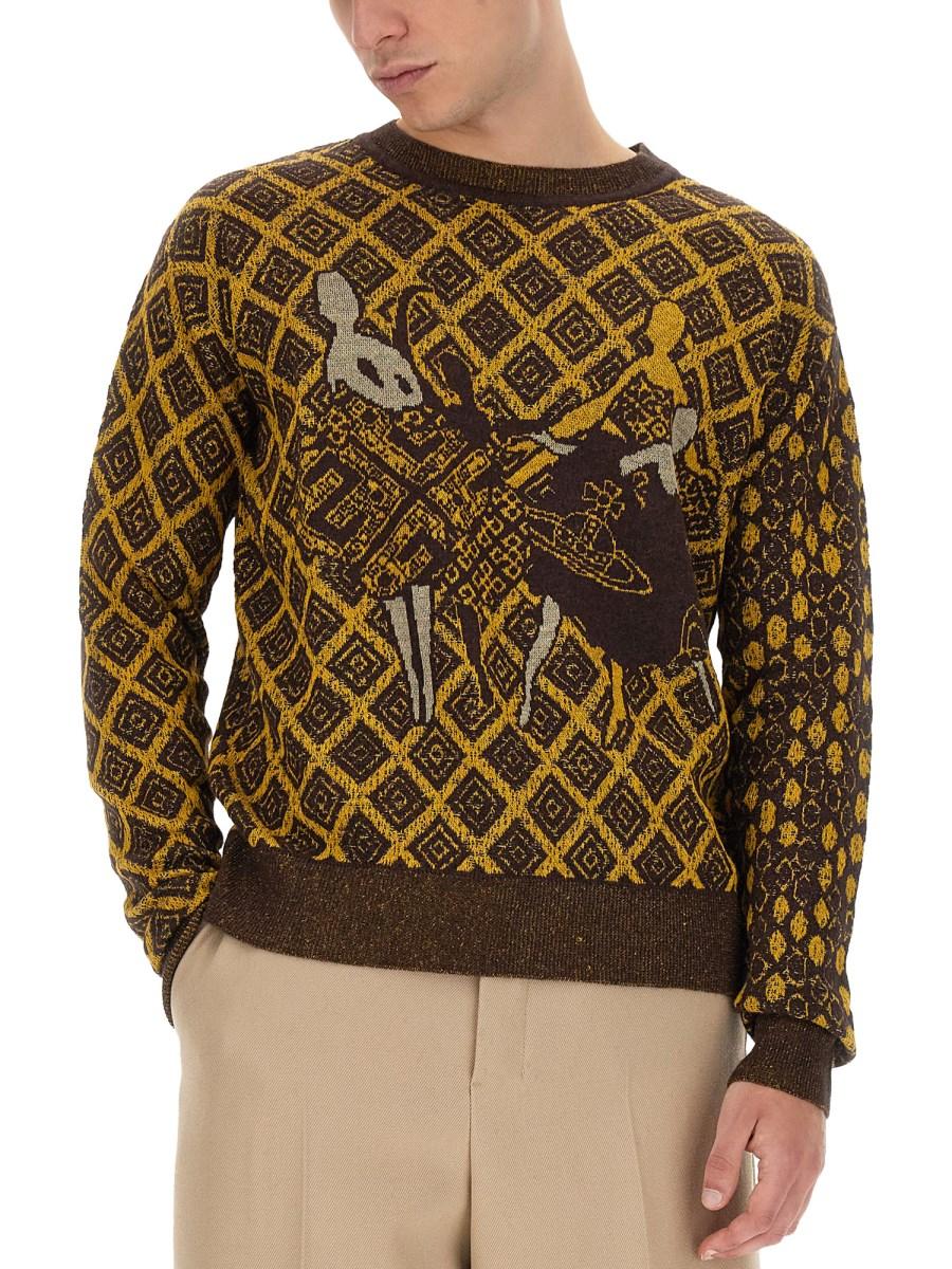 VIVIENNE WESTWOOD MAGLIA FINAL PATCHED IN MISTO LINO