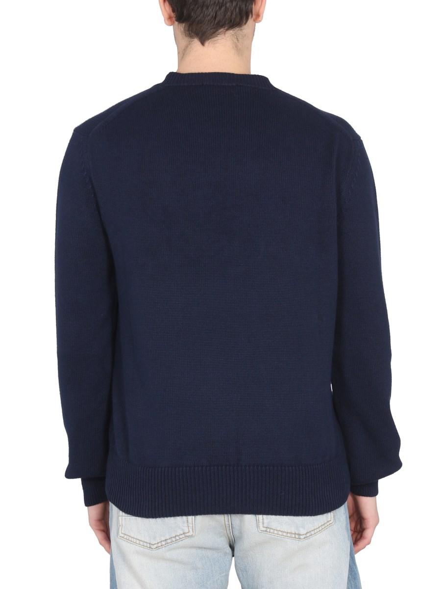 ALEXANDER McQUEEN MAGLIA GIROCOLLO CON RICAMO LOGO IN COTONE