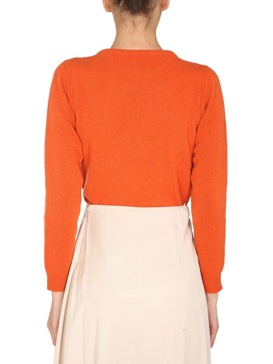 ALBERTA FERRETTI MAGLIA GIROCOLLO IN ECO CASHMERE E INTARSIO "BOHEMIAN LIFE"
