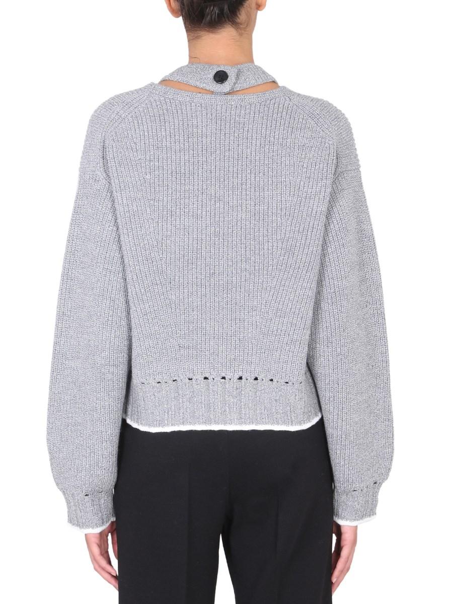 PROENZA SCHOULER WHITE LABEL MAGLIA GIROCOLLO IN LANA