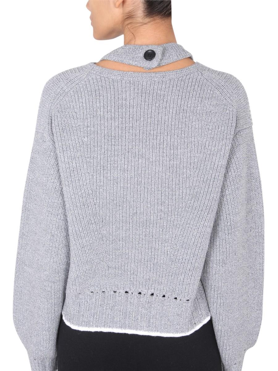 PROENZA SCHOULER WHITE LABEL MAGLIA GIROCOLLO IN LANA
