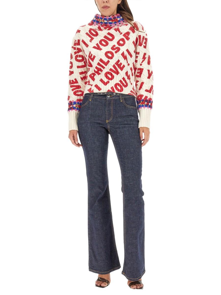 PHILOSOPHY DI LORENZO SERAFINI MAGLIA I LOVE YOU PHILOSOPHY IN LANA