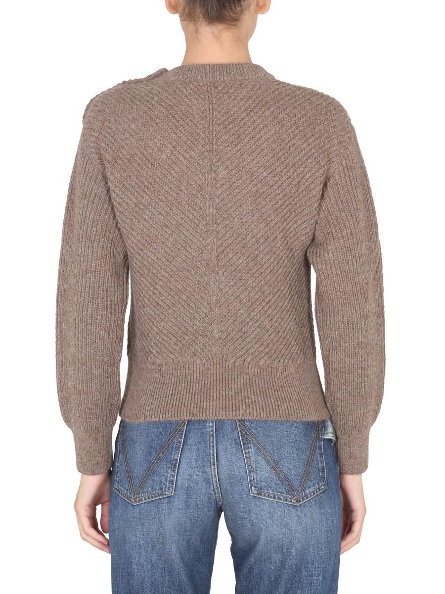 BOTTEGA VENETA MAGLIA IN ALPACA DI MEDIA PESANTEZZA CON MOTIVO CHEVRON