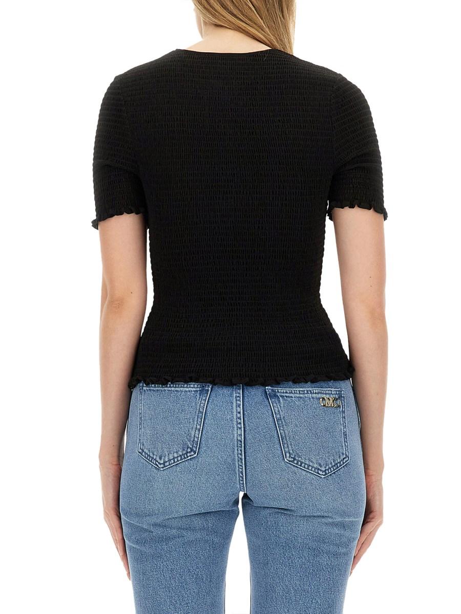 MICHAEL BY MICHAEL KORS MAGLIA IN GEORGETTE CON PUNTO SMOCK