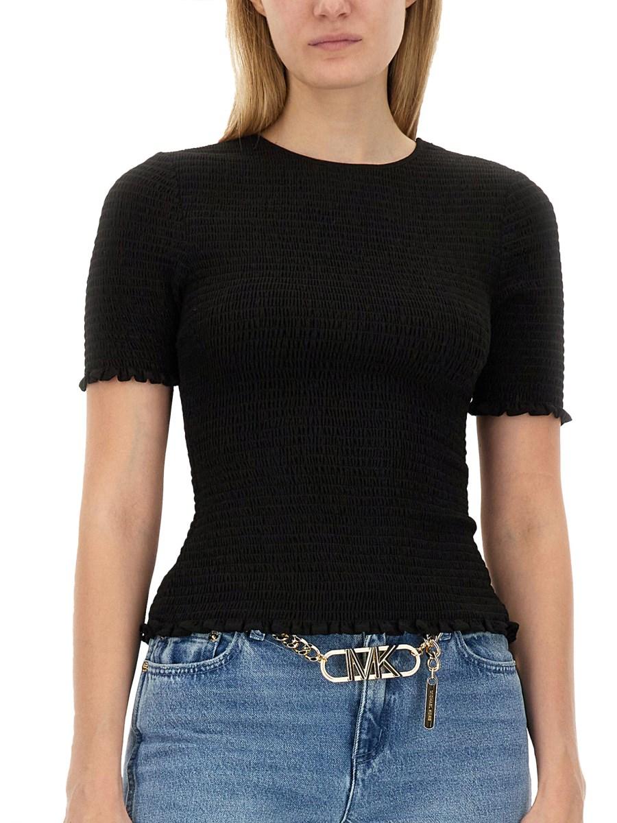 MICHAEL BY MICHAEL KORS MAGLIA IN GEORGETTE CON PUNTO SMOCK