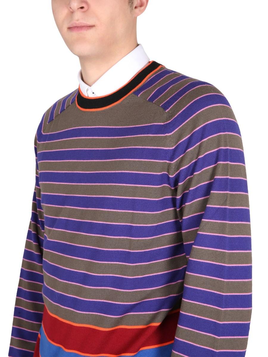 PS BY PAUL SMITH MAGLIA IN LANA MERINO CON MOTIVO RIGA