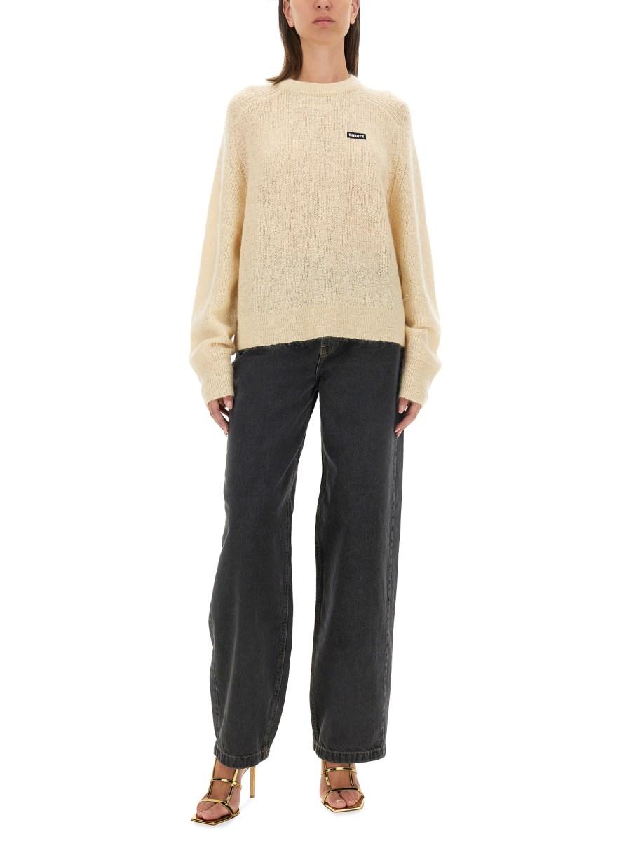ROTATE BIRGER CHRISTENSEN MAGLIA IN MISTO LANA CON LOGO