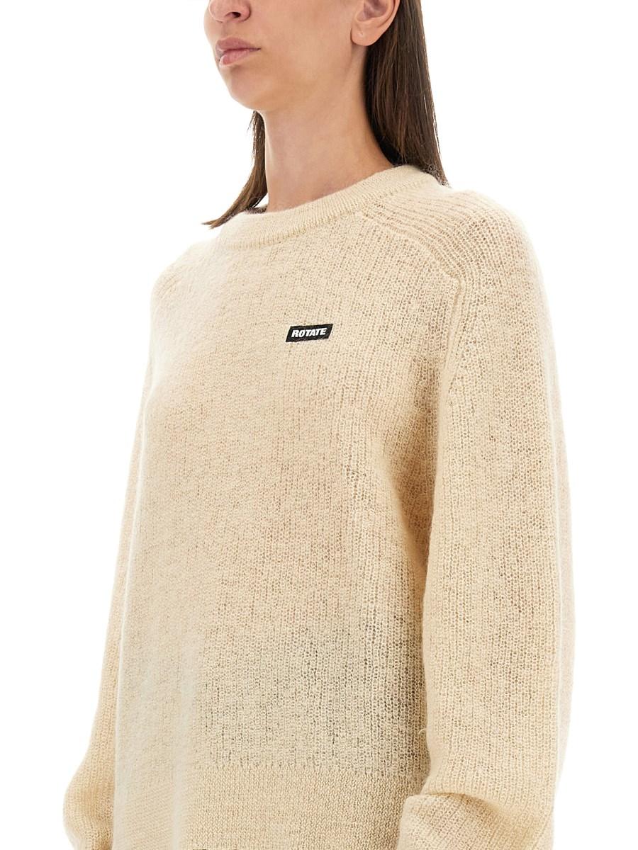 ROTATE BIRGER CHRISTENSEN MAGLIA IN MISTO LANA CON LOGO