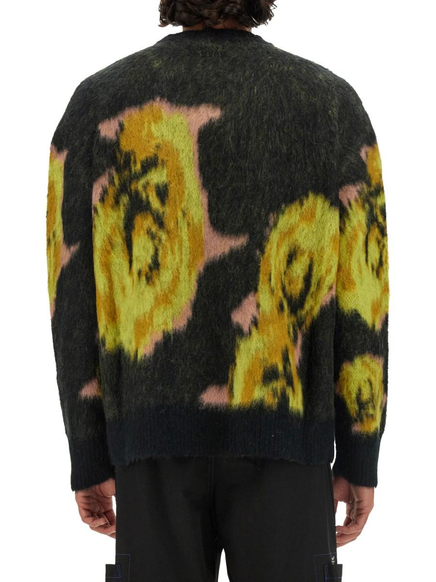 MSGM MAGLIA IN MISTO LANA MOHAIR UNDERGROUND PIXELLED ROSES