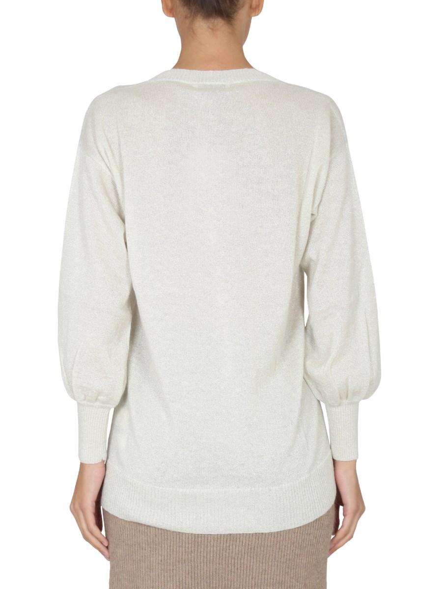 FABIANA FILIPPI MAGLIA IN MISTO MOHAIR CON SCOLLO A V