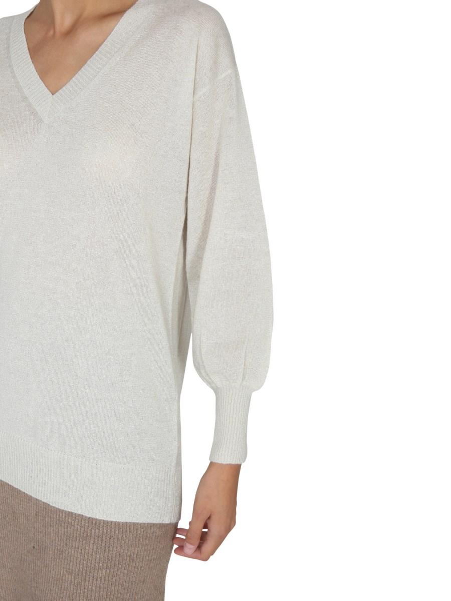 FABIANA FILIPPI MAGLIA IN MISTO MOHAIR CON SCOLLO A V