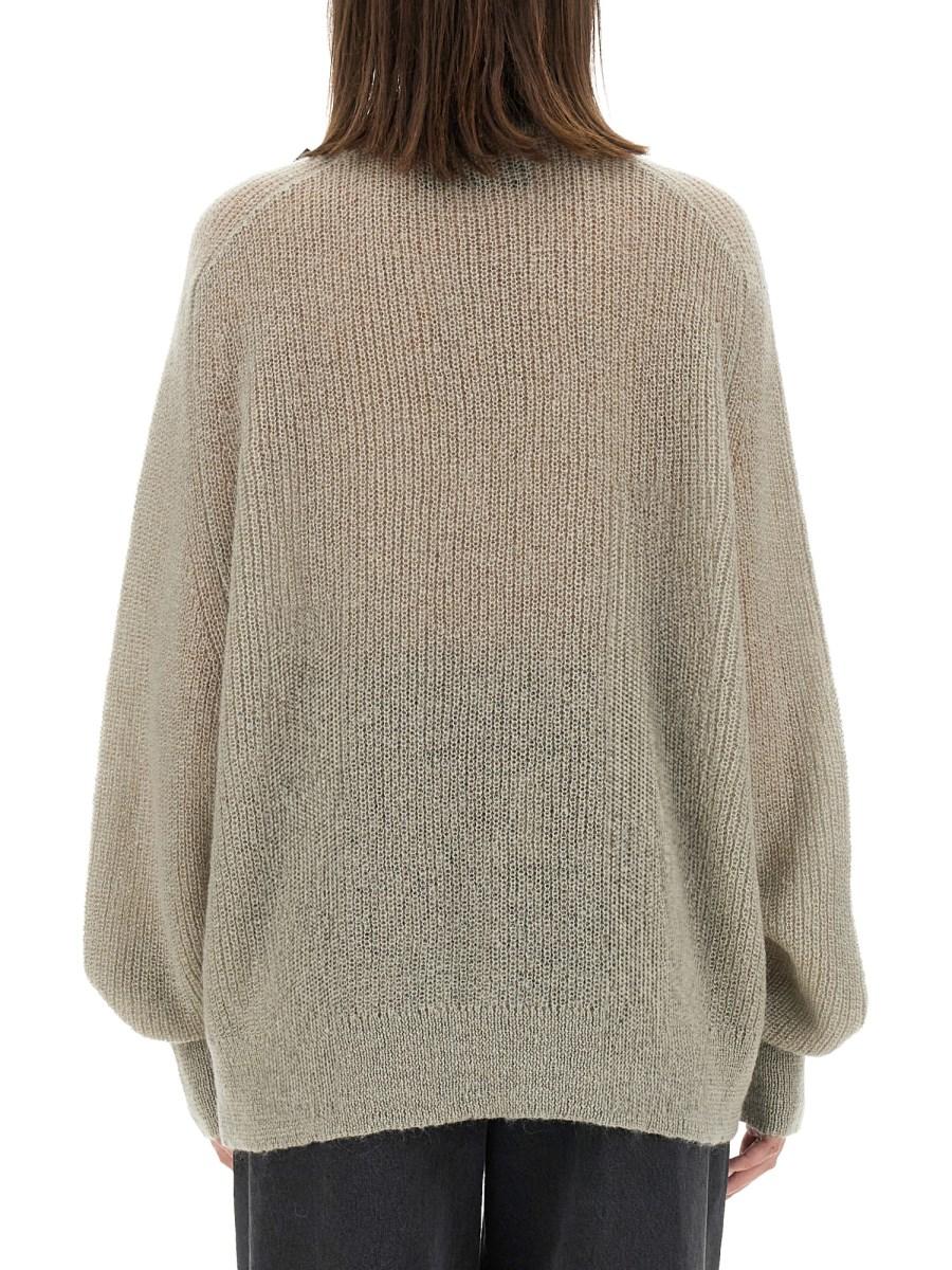ROTATE BIRGER CHRISTENSEN MAGLIA TRAFORATA CON LOGO IN MISTO LANA