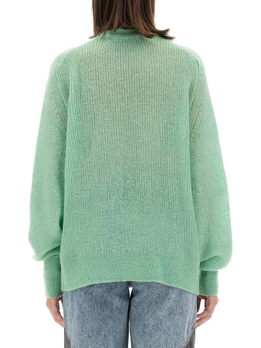 ROTATE BIRGER CHRISTENSEN MAGLIA TRAFORATA CON LOGO IN MISTO LANA