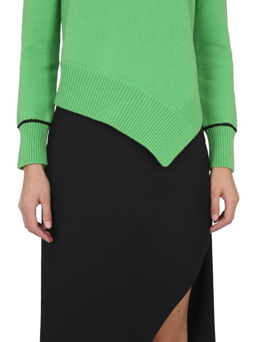 ALEXANDER McQUEEN MAGLIONE CON SPALLE SCOPERTE IN LANA