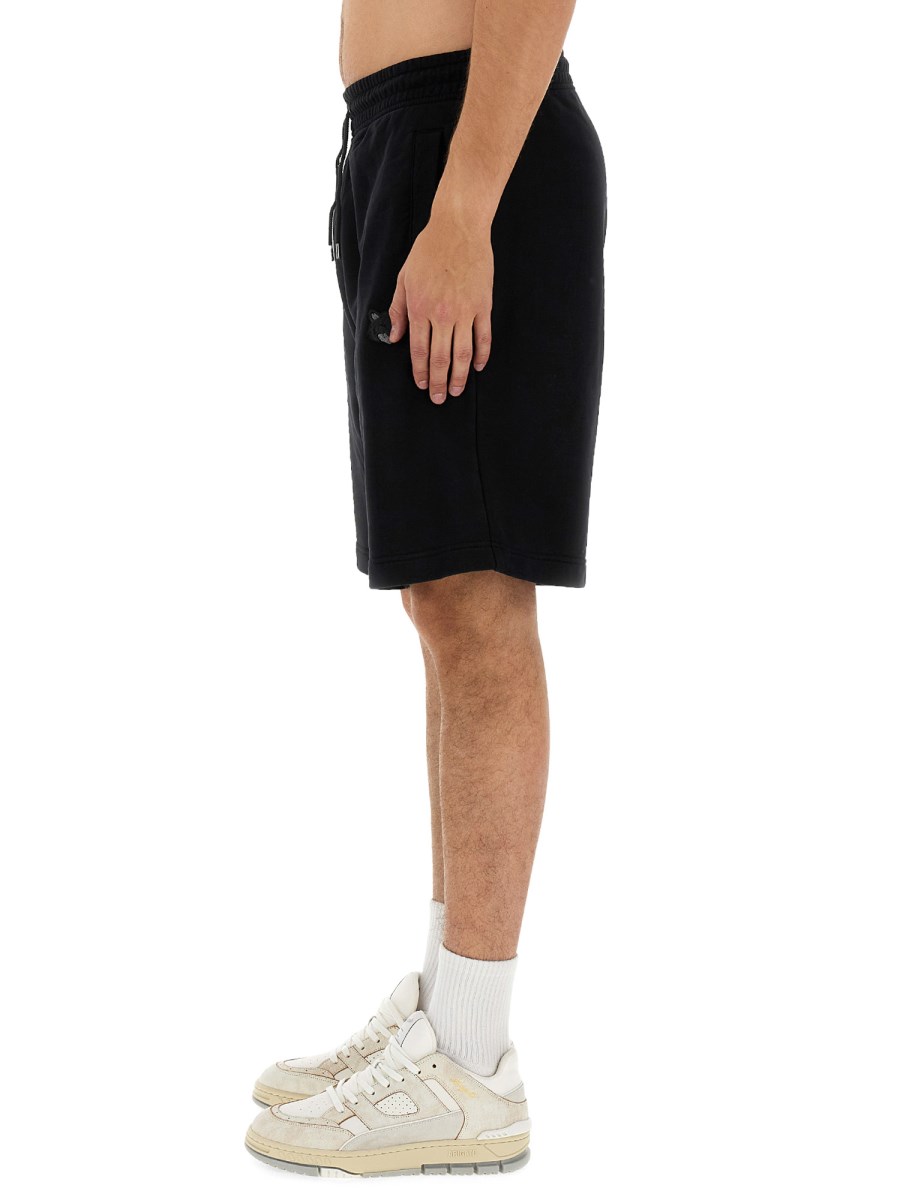 MAISON KITSUNÉ BERMUDA "FOX HEAD" IN COTONE