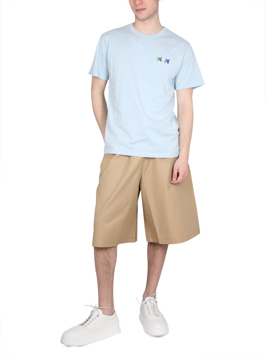 MAISON KITSUNÉ BERMUDA JAPANESE IN COTONE