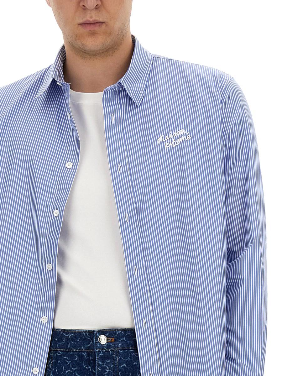 MAISON KITSUNÉ CAMICIA A RIGHE