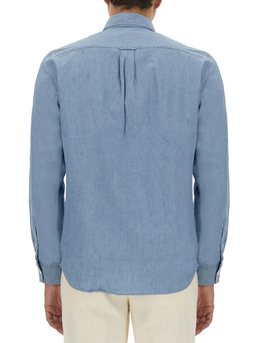 MAISON KITSUNÉ CAMICIA CON LOGO