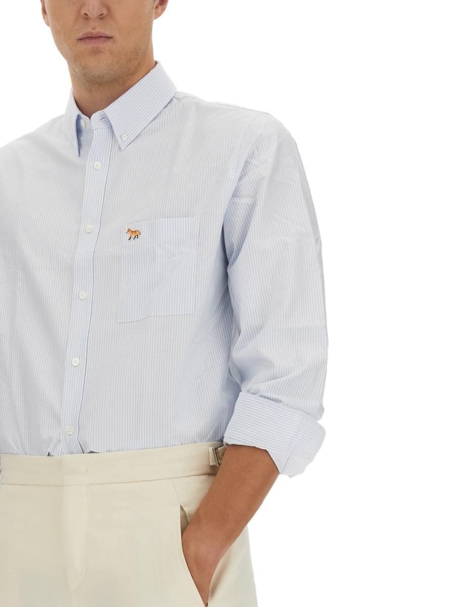MAISON KITSUNÉ CAMICIA CON LOGO