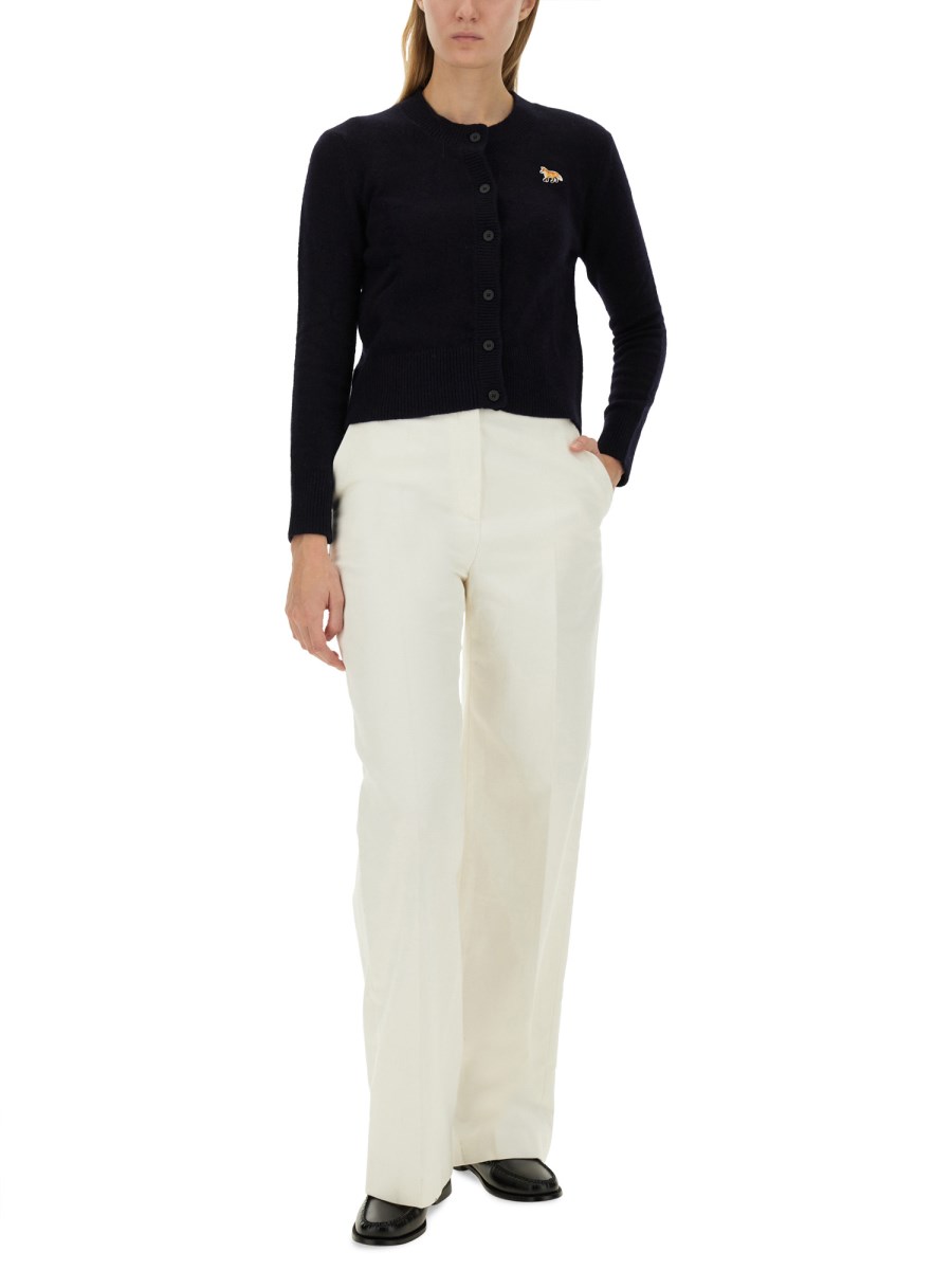 MAISON KITSUNÉ CARDIGAN CON PATCH "BABY FOX"