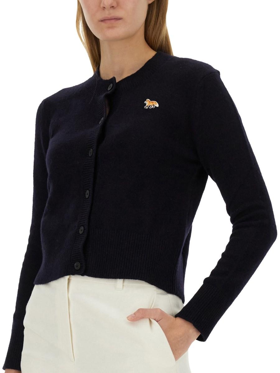 MAISON KITSUNÉ CARDIGAN CON PATCH "BABY FOX"