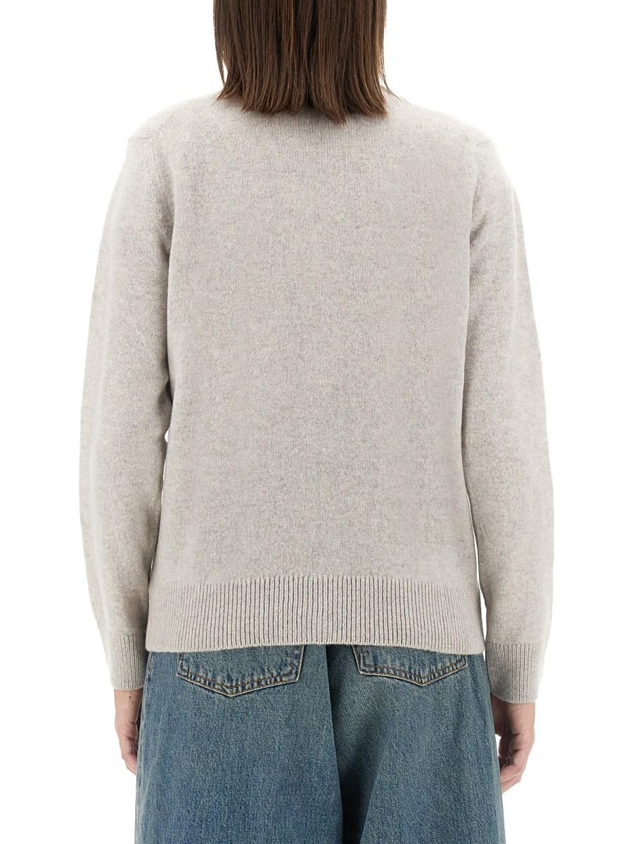 MAISON KITSUNÉ CARDIGAN IN LANA CON PATCH BABY FOX